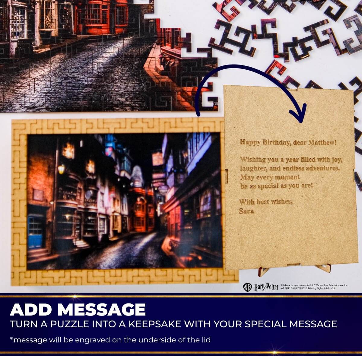Wooden jigsaw maze puzzle Harry Potter Diagon Alley™ - Woods Story
