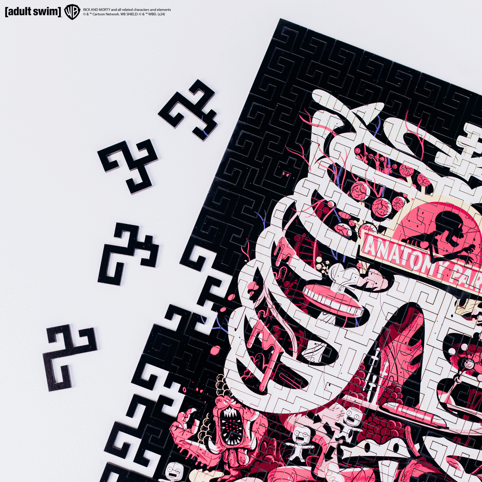 Wooden jigsaw maze puzzle Rick&Morty™ Anatomy Park - Woods Story