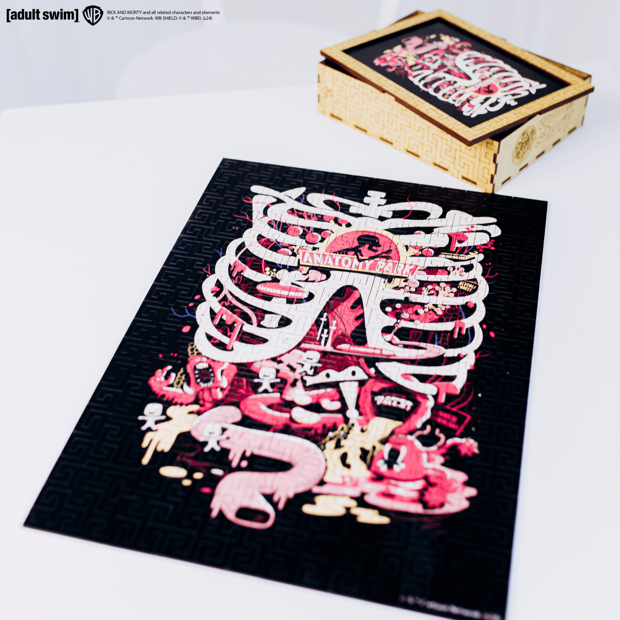 Wooden jigsaw maze puzzle Rick&Morty™ Anatomy Park - Woods Story