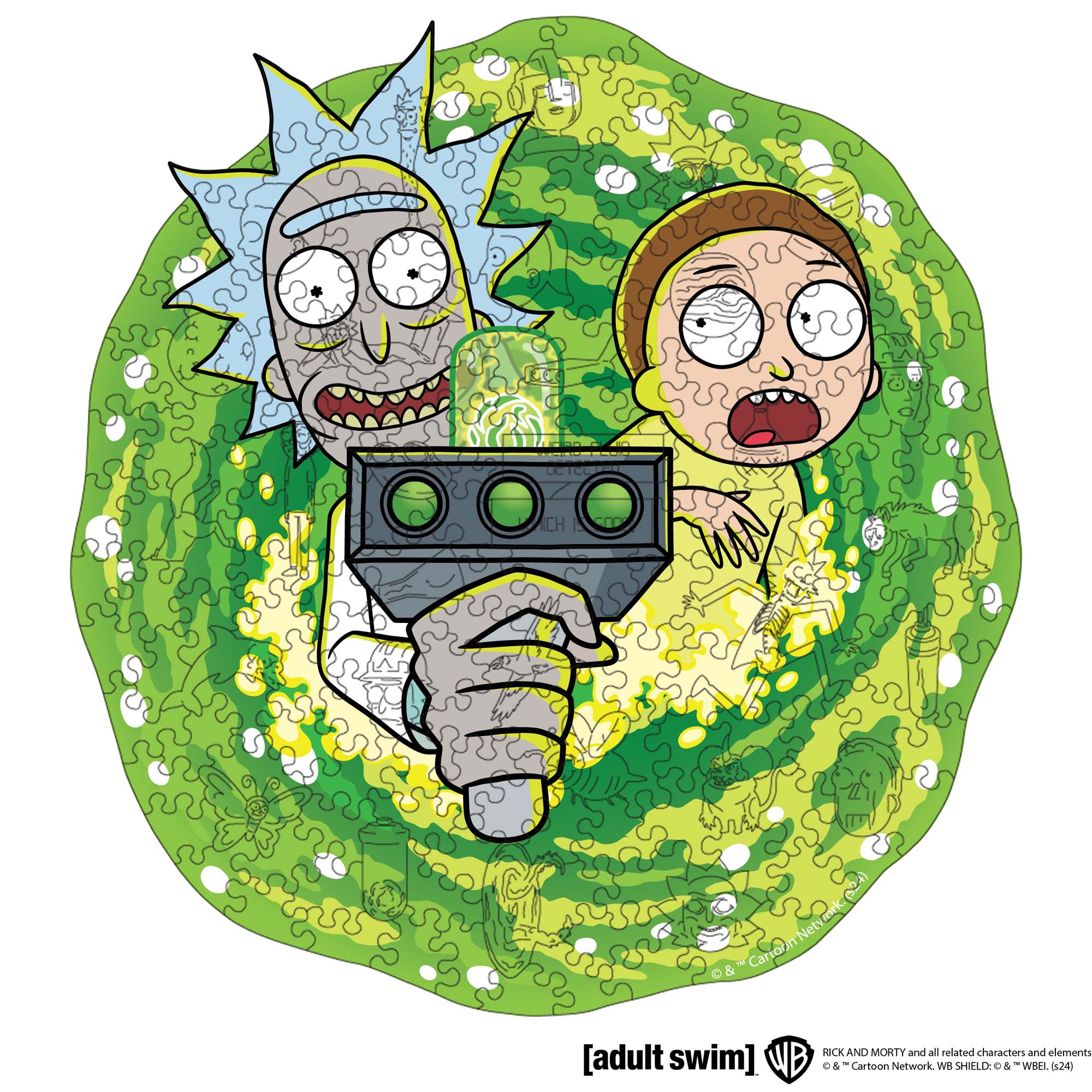 Wooden jigsaw maze puzzle Rick&Morty™ Portal - Woods Story