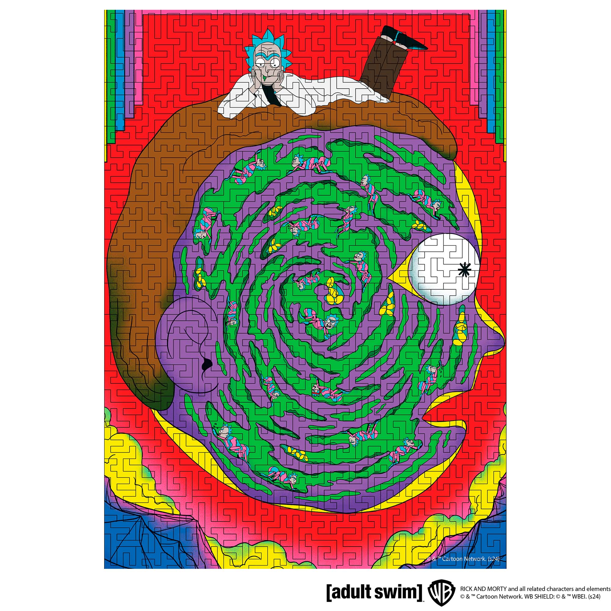 Wooden jigsaw maze puzzle Rick&Morty™ Rick - Woods Story