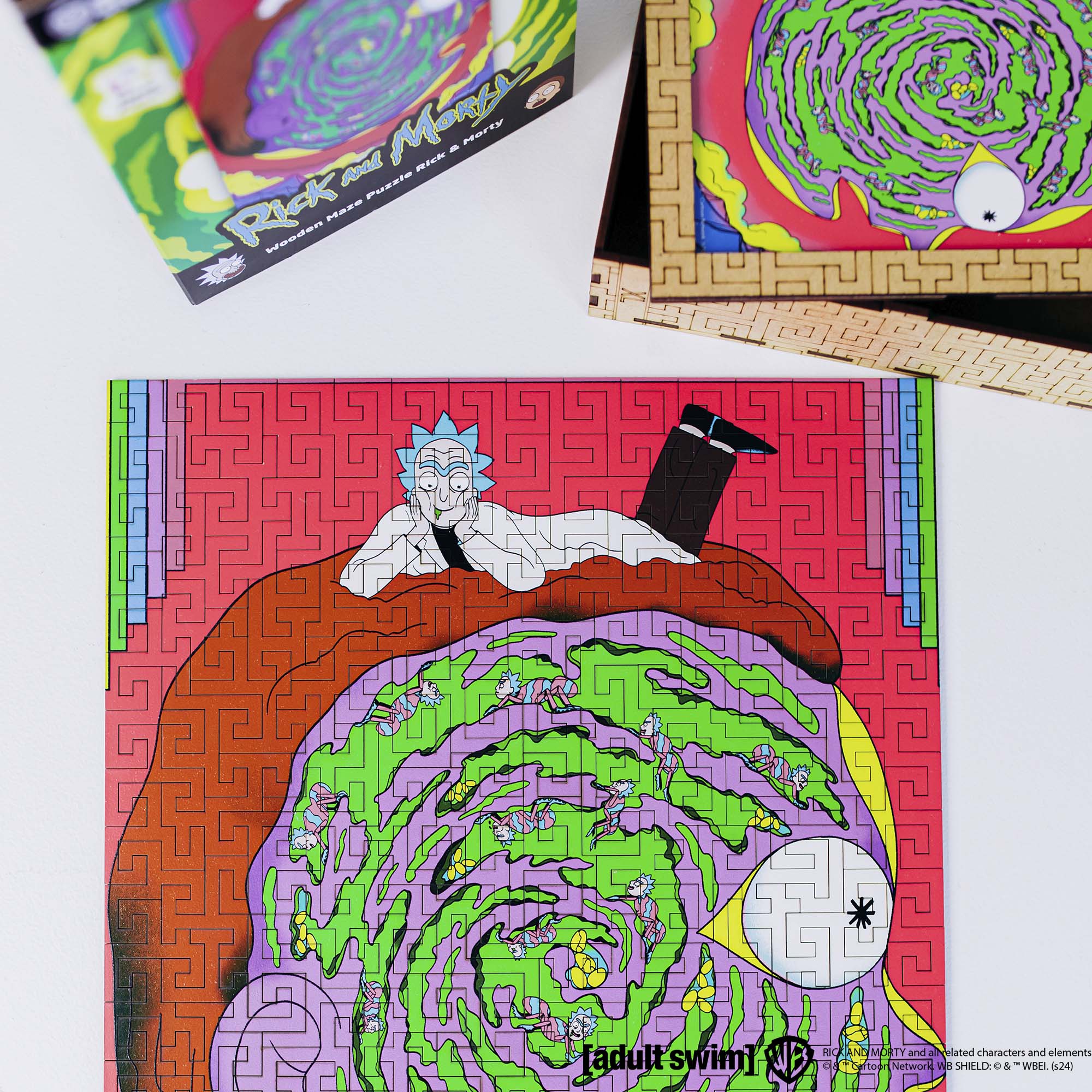 Wooden jigsaw maze puzzle Rick&Morty™ Rick - Woods Story