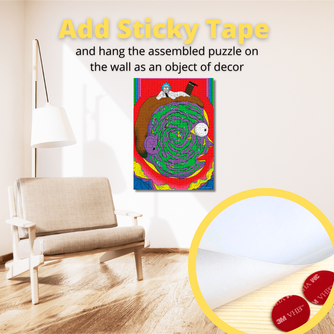 Wooden jigsaw maze puzzle Rick&Morty™ Rick - Woods Story