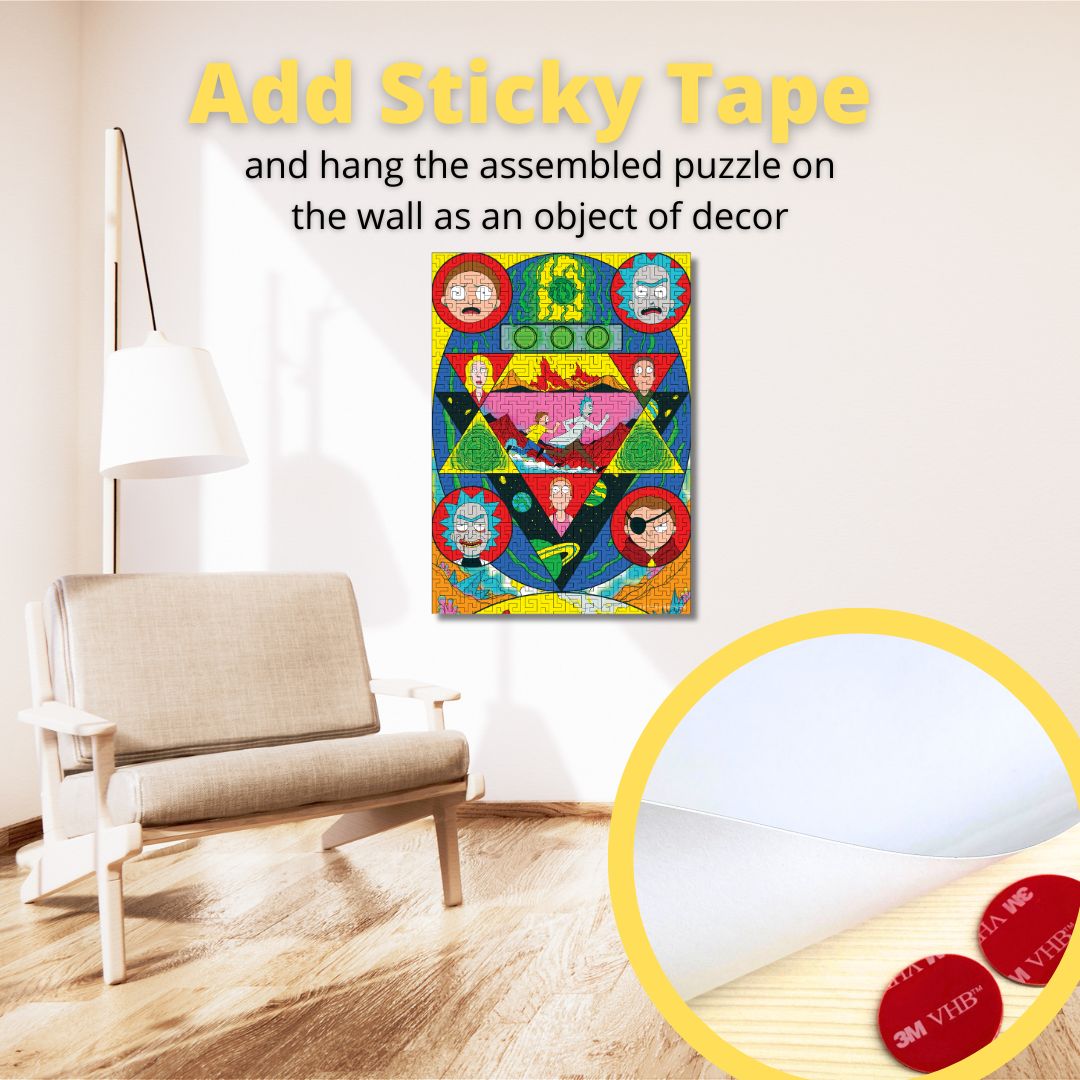 Wooden jigsaw maze puzzle Rick&Morty™ Space Maze - Woods Story