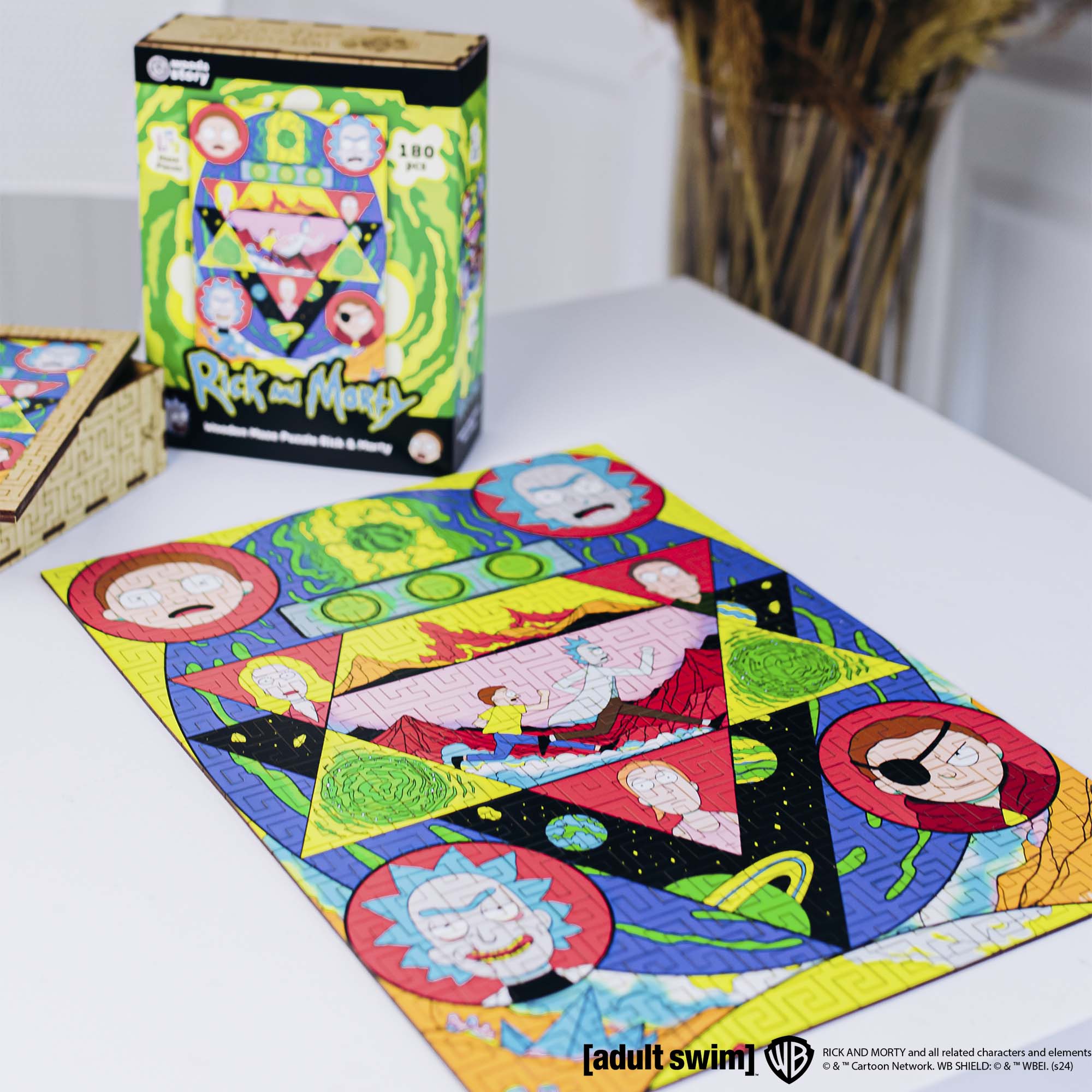 Wooden jigsaw maze puzzle Rick&Morty™ Space Maze - Woods Story