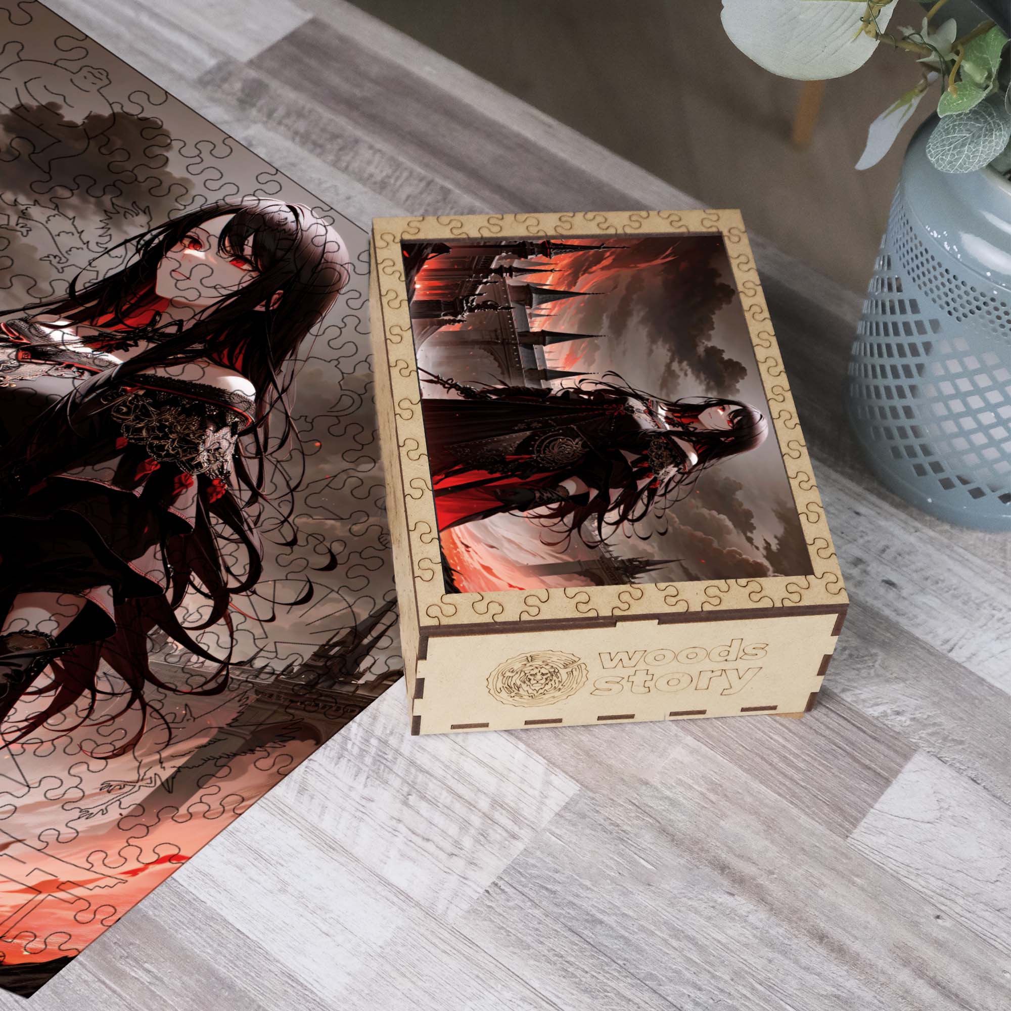 Wooden Jigsaw Puzzle Anime Dark Lady - Woods Story