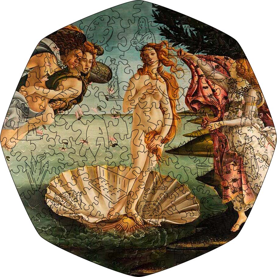Wooden Jigsaw Puzzle Birth of Venus (Sandro Botticelli) - Woods Story