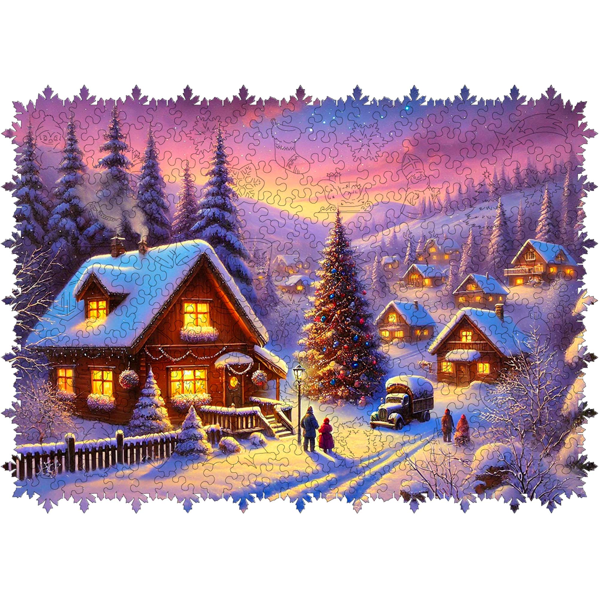 Wooden Jigsaw Puzzle Christmas Eve - Woods Story
