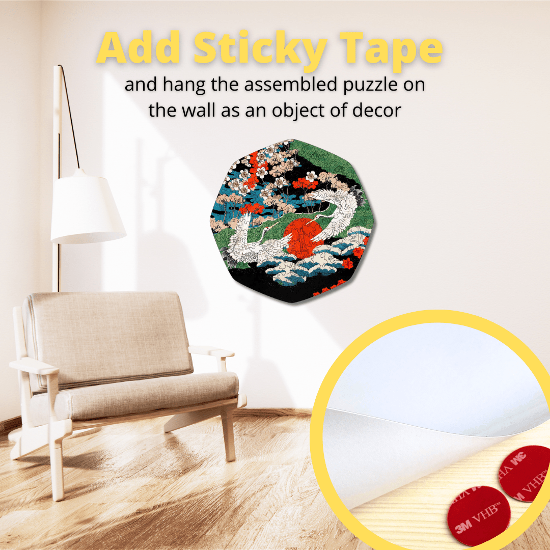Wooden Jigsaw Puzzle Cranes - Woods Story