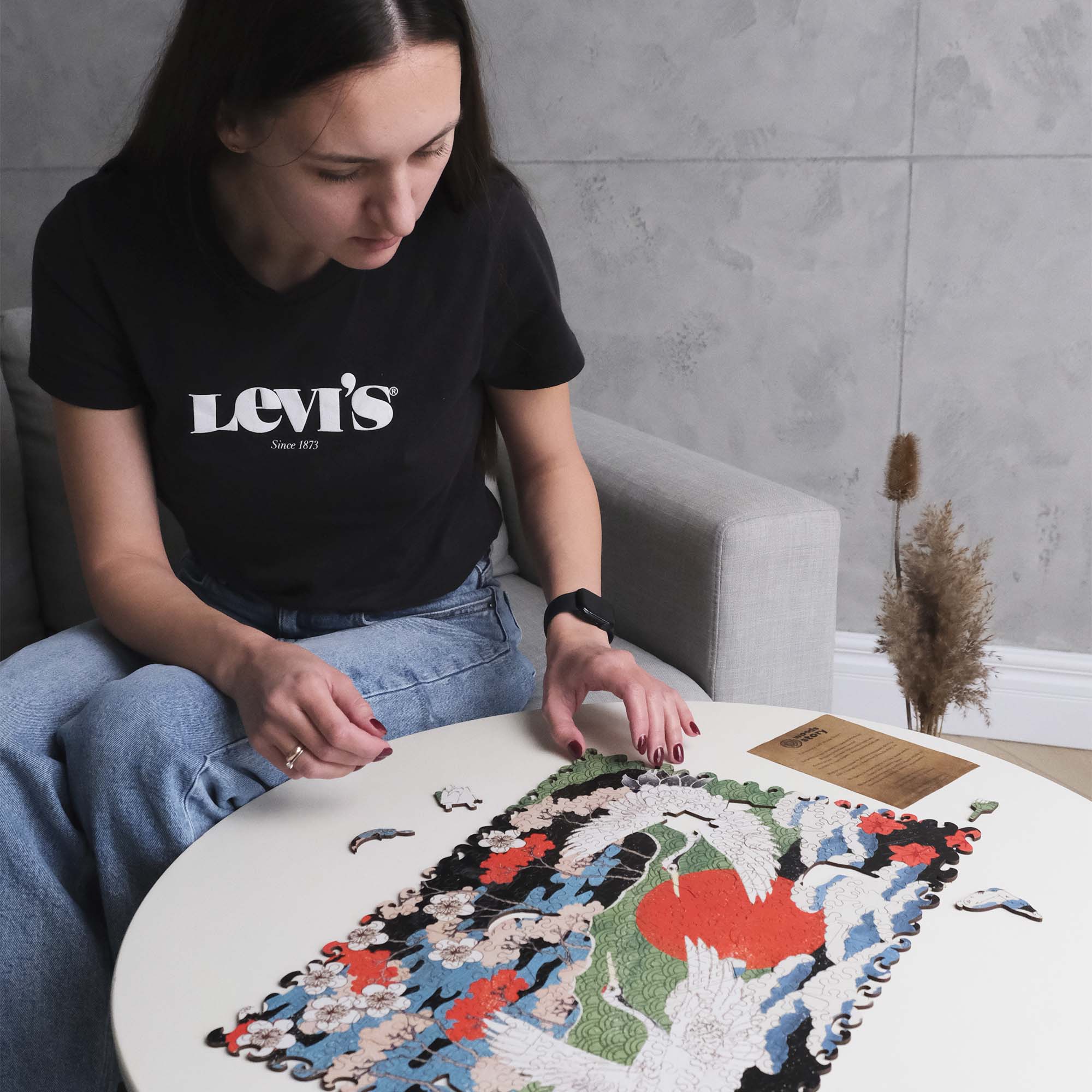Wooden Jigsaw Puzzle Cranes - Woods Story