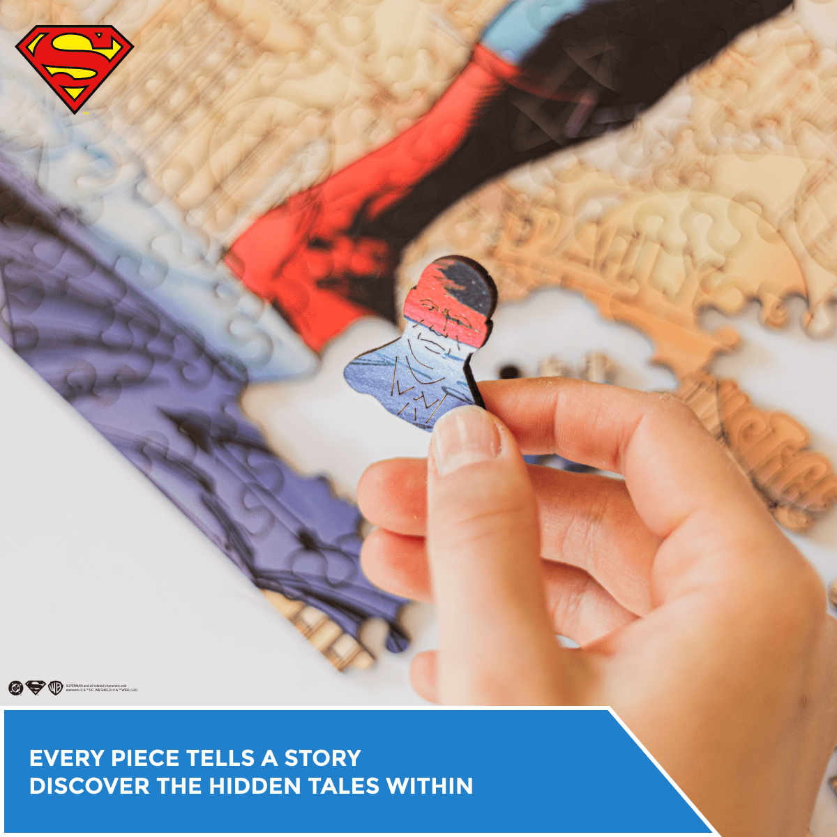 Wooden jigsaw puzzle DC Superman™ – Protector of Metropolis - Woods Story