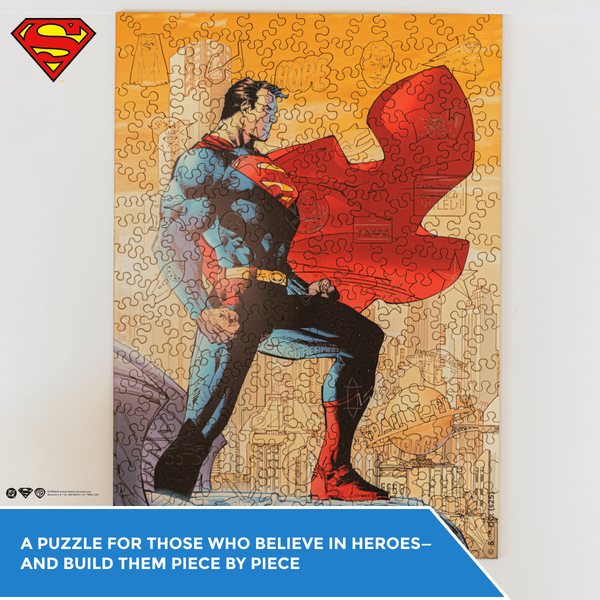 Wooden jigsaw puzzle DC Superman™ – Protector of Metropolis - Woods Story