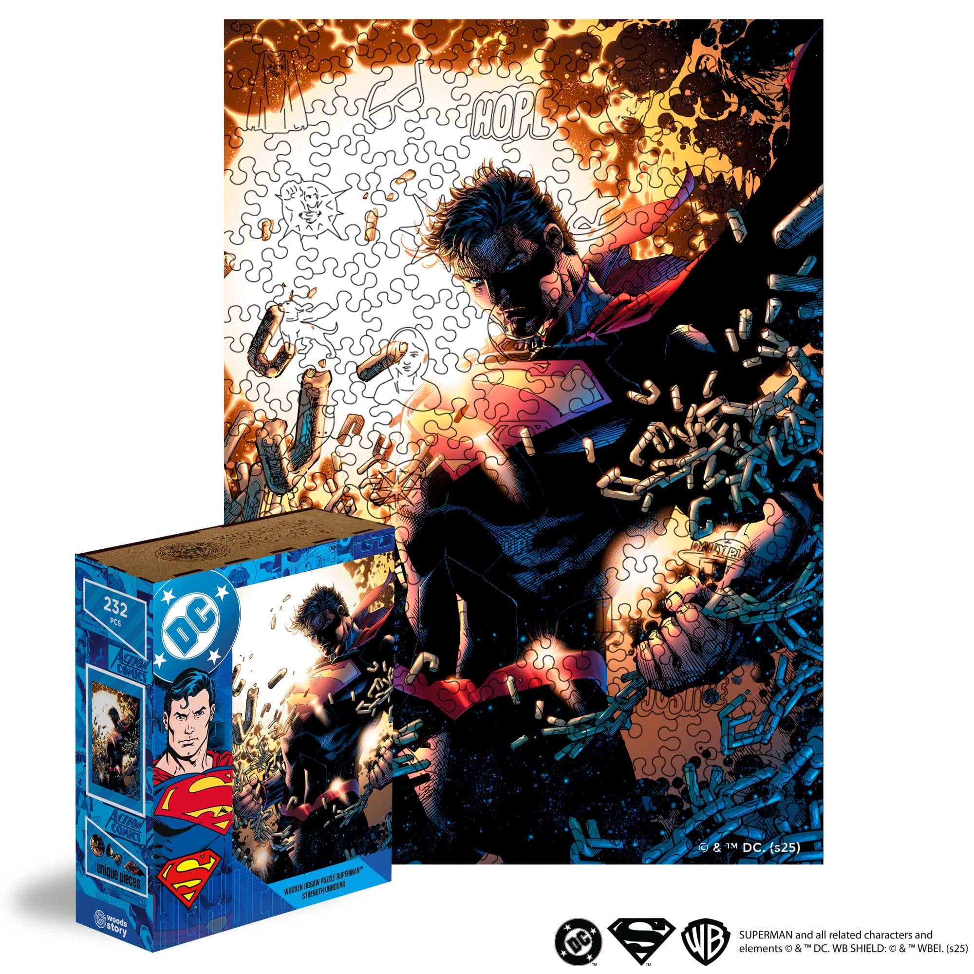Wooden jigsaw puzzle DC Superman™ – Unbreakable Force - Woods Story