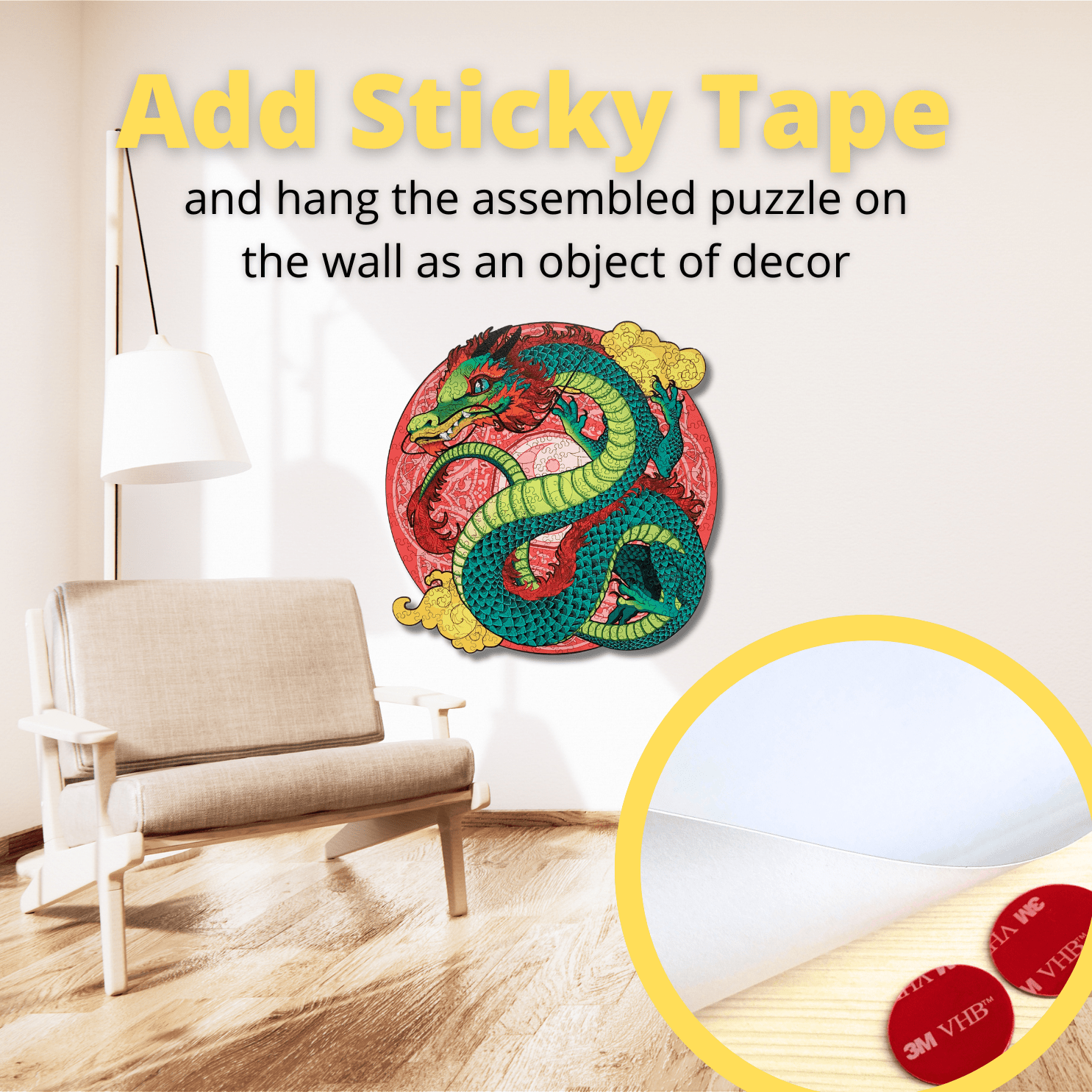 Wooden Jigsaw Puzzle Dragon - Woods Story