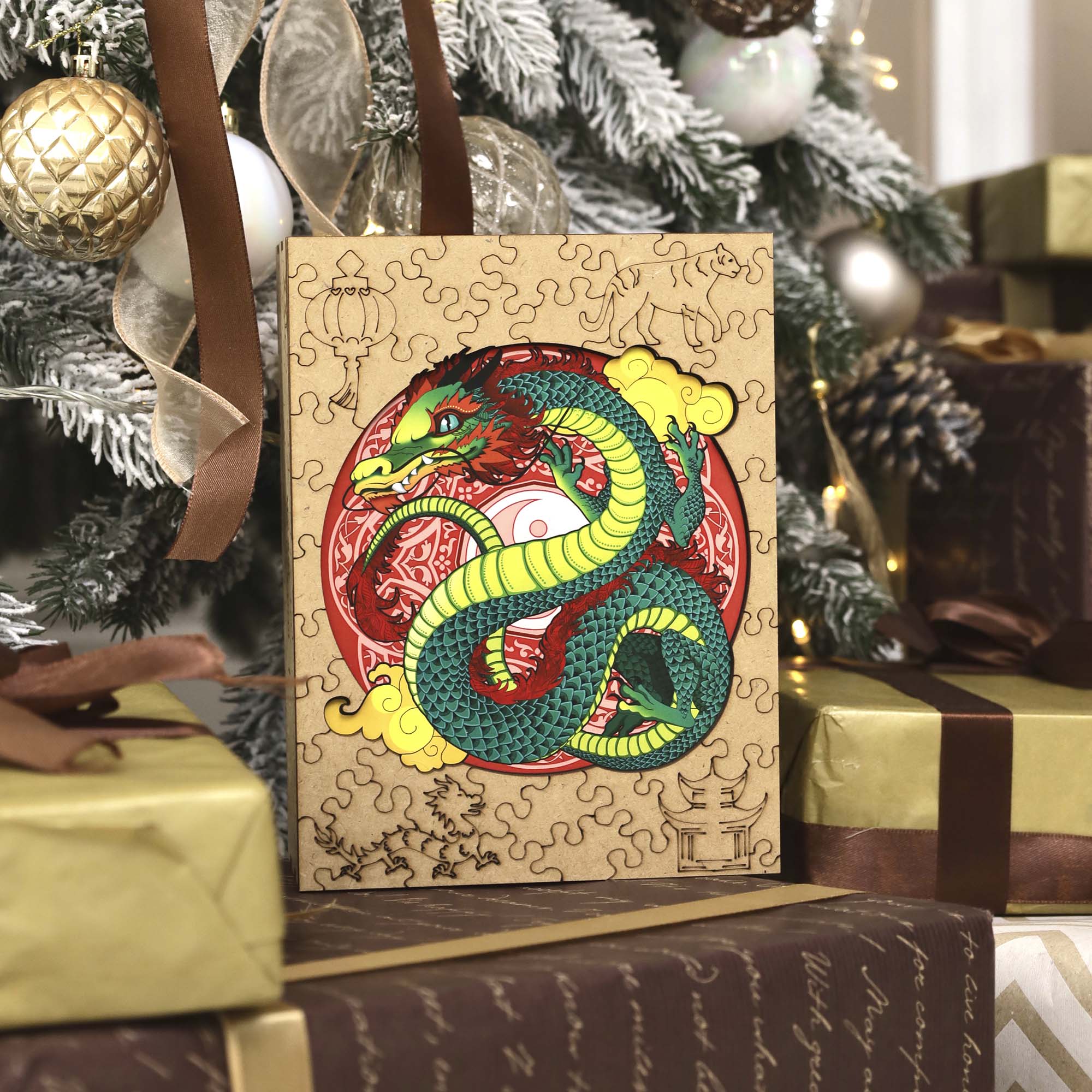 Wooden Jigsaw Puzzle Dragon - Woods Story