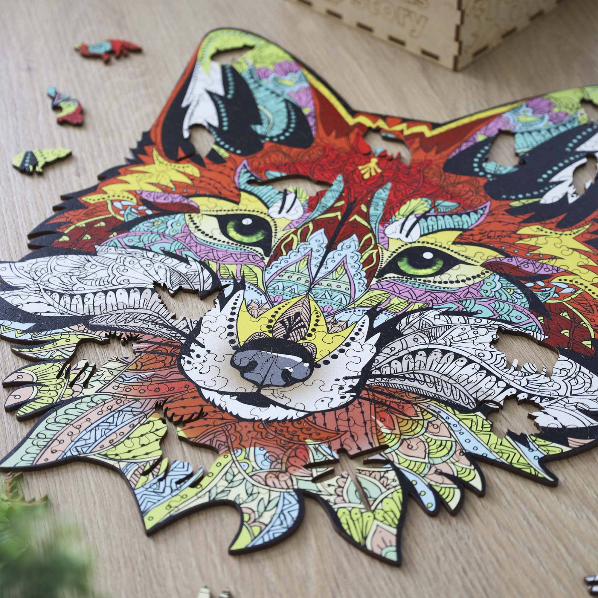 Wooden Jigsaw Puzzle Fox - Woods Story