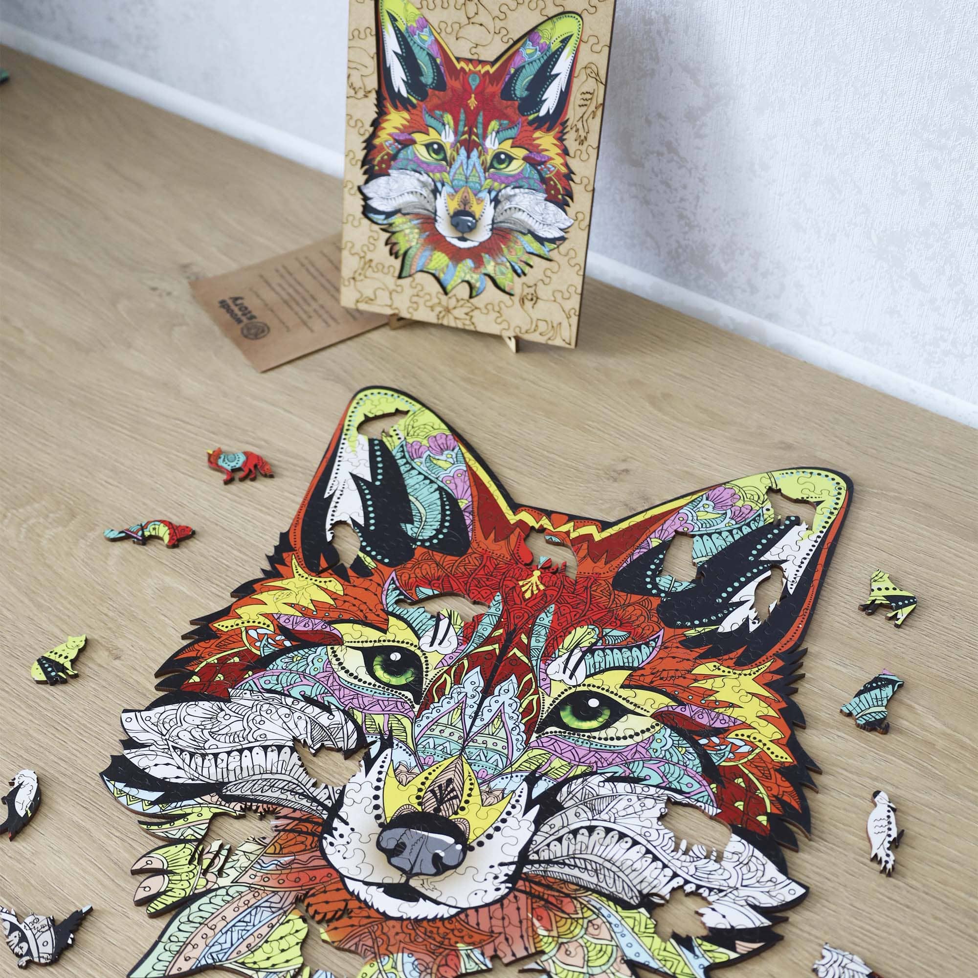 Wooden Jigsaw Puzzle Fox - Woods Story