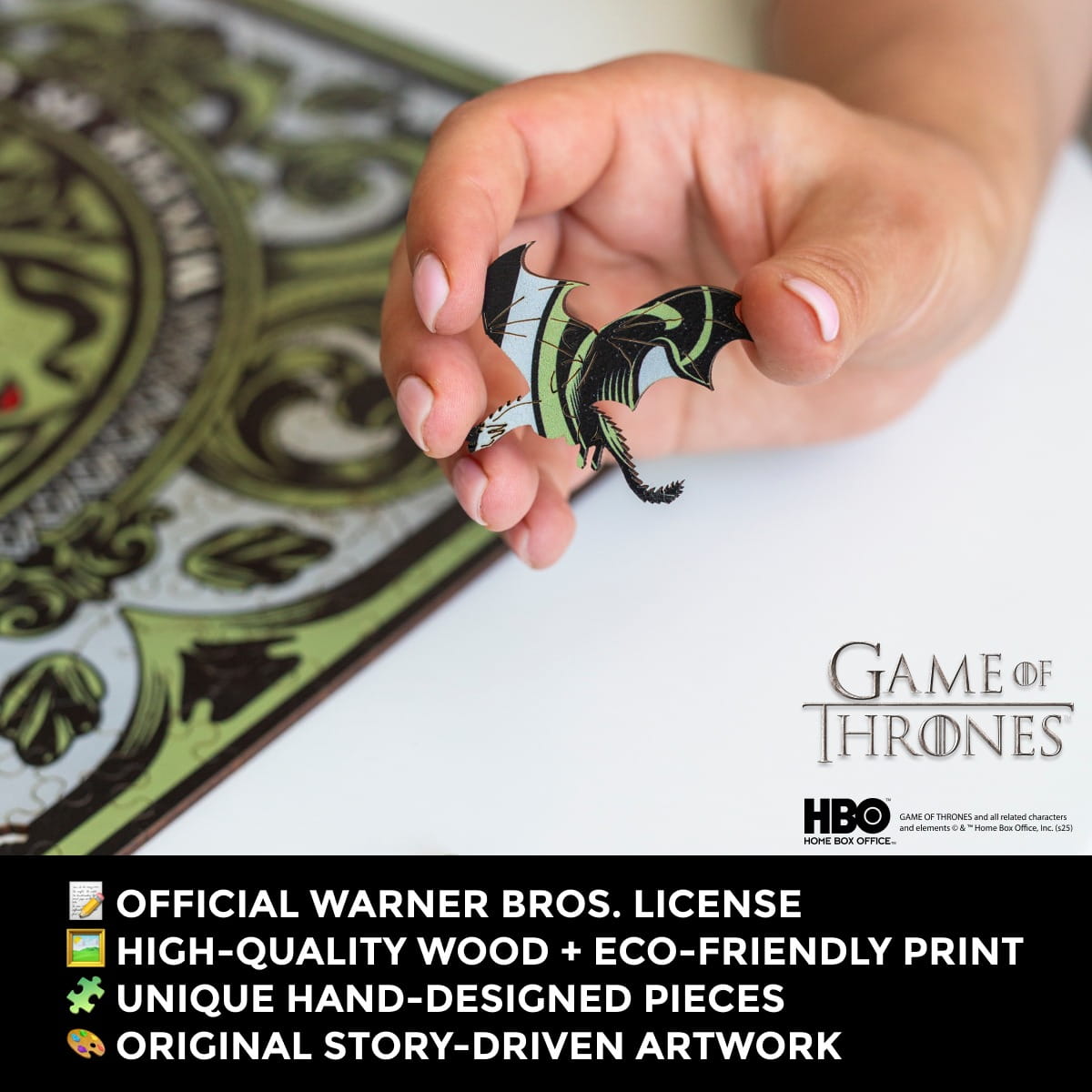 Wooden jigsaw puzzle Game of Thrones™ House Stark - Woods Story