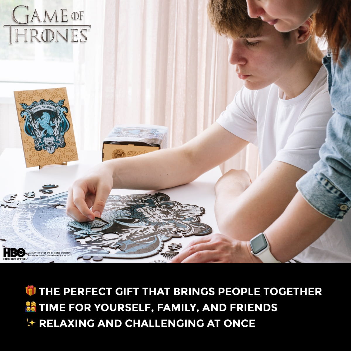 Wooden jigsaw puzzle Game of Thrones™ House Velaryon - Woods Story