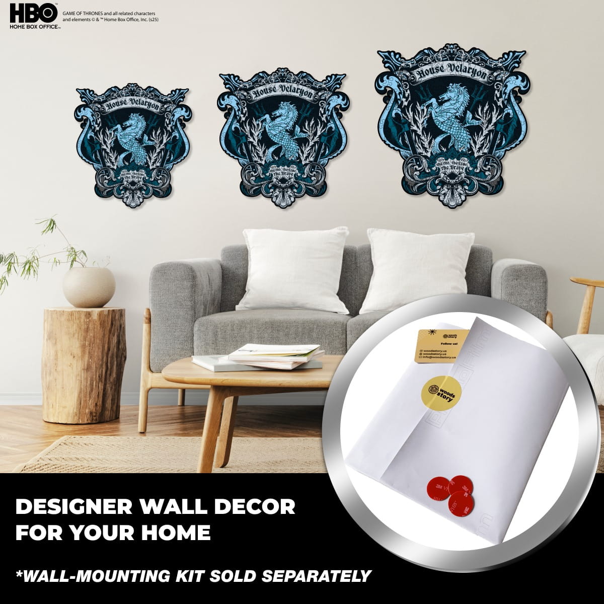 Wooden jigsaw puzzle Game of Thrones™ House Velaryon - Woods Story