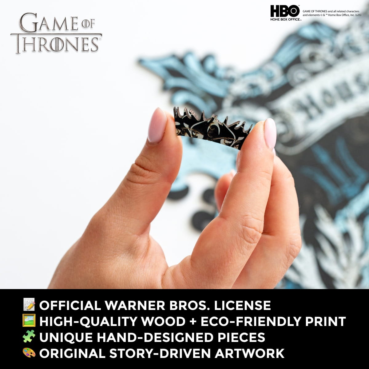 Wooden jigsaw puzzle Game of Thrones™ House Velaryon - Woods Story