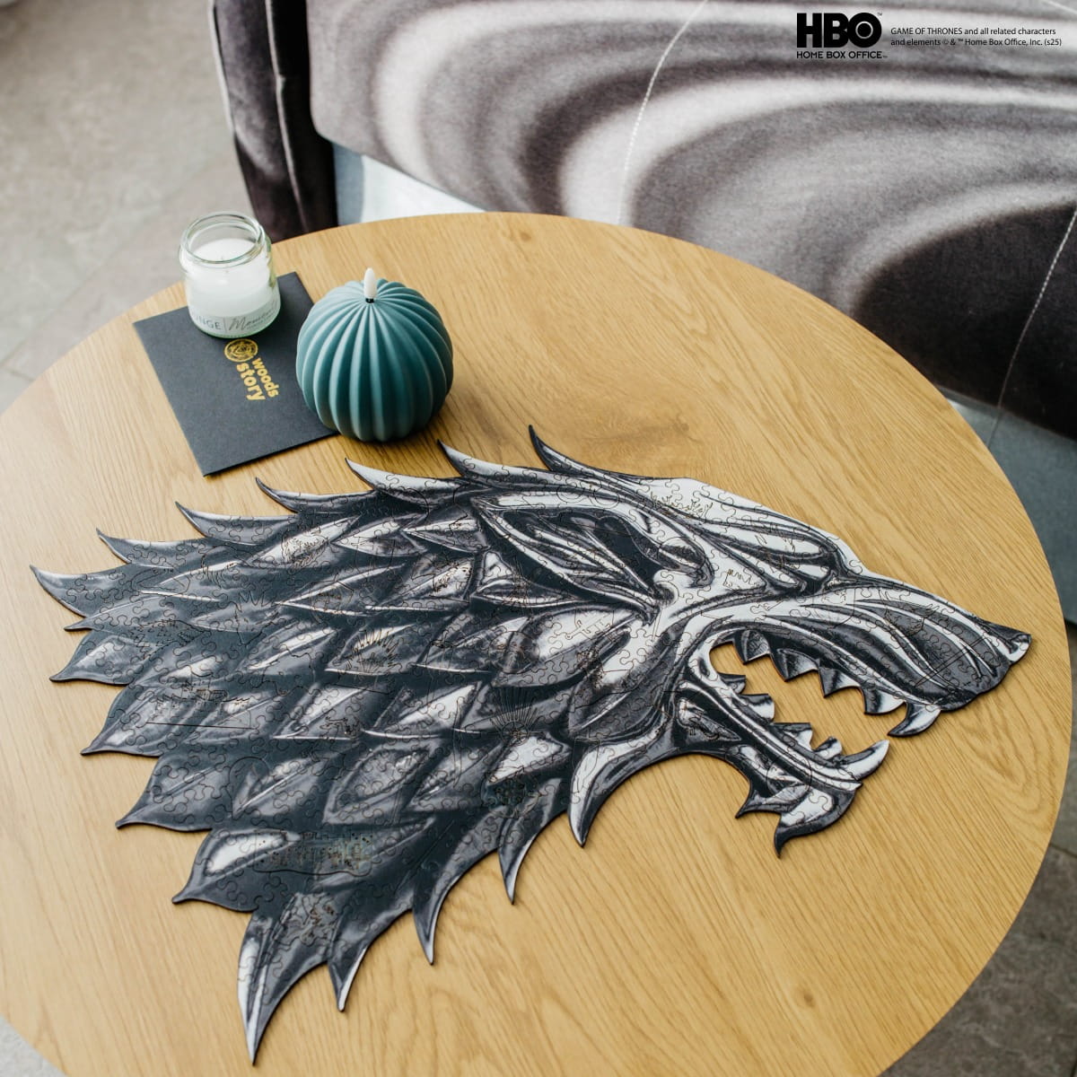 Wooden jigsaw puzzle Game of Thrones™ Metallic Sigils Stark - Woods Story