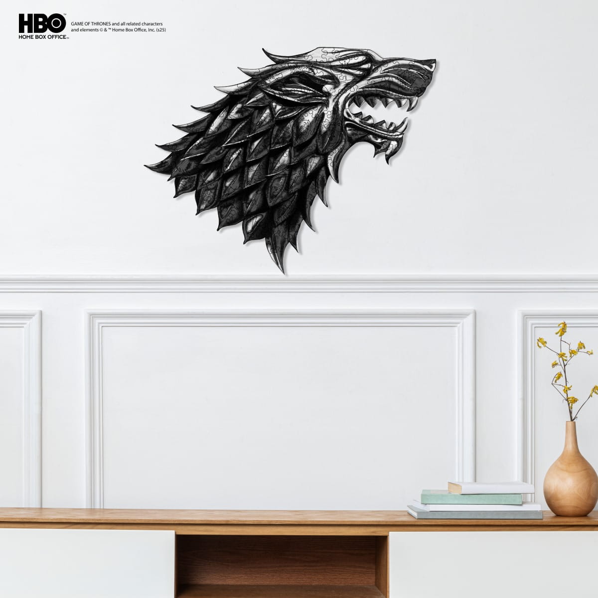 Wooden jigsaw puzzle Game of Thrones™ Metallic Sigils Stark - Woods Story