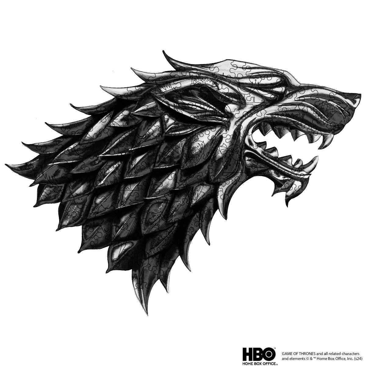 Wooden jigsaw puzzle Game of Thrones™ Metallic Sigils Stark - Woods Story