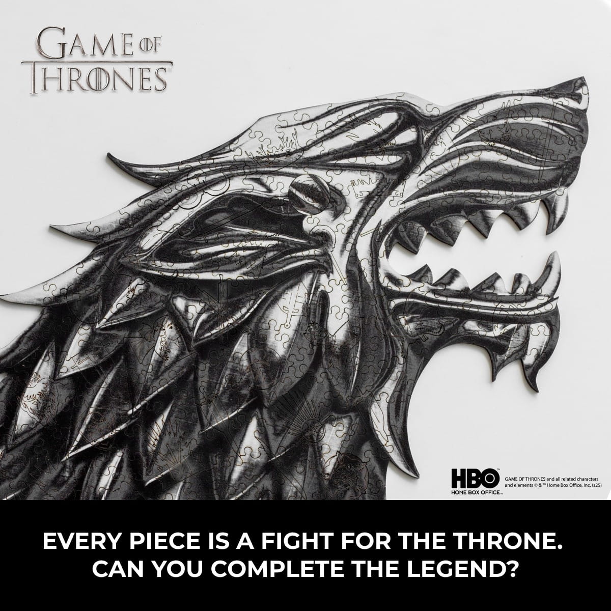 Wooden jigsaw puzzle Game of Thrones™ Metallic Sigils Stark - Woods Story