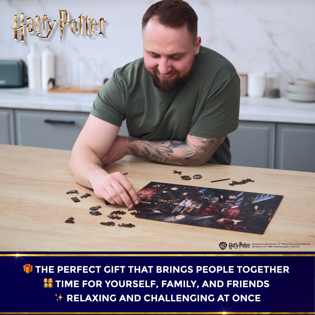 Wooden jigsaw puzzle Harry Potter Diagon Alley™ - Woods Story