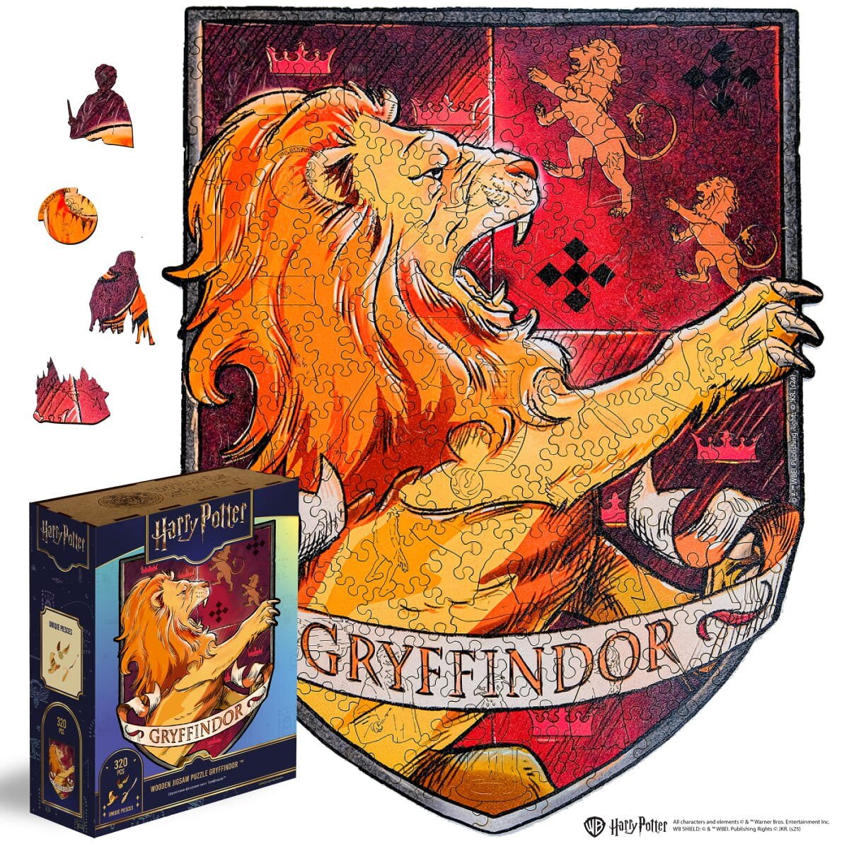 Wooden jigsaw puzzle Harry Potter Gryffindor™ Crest - Woods Story