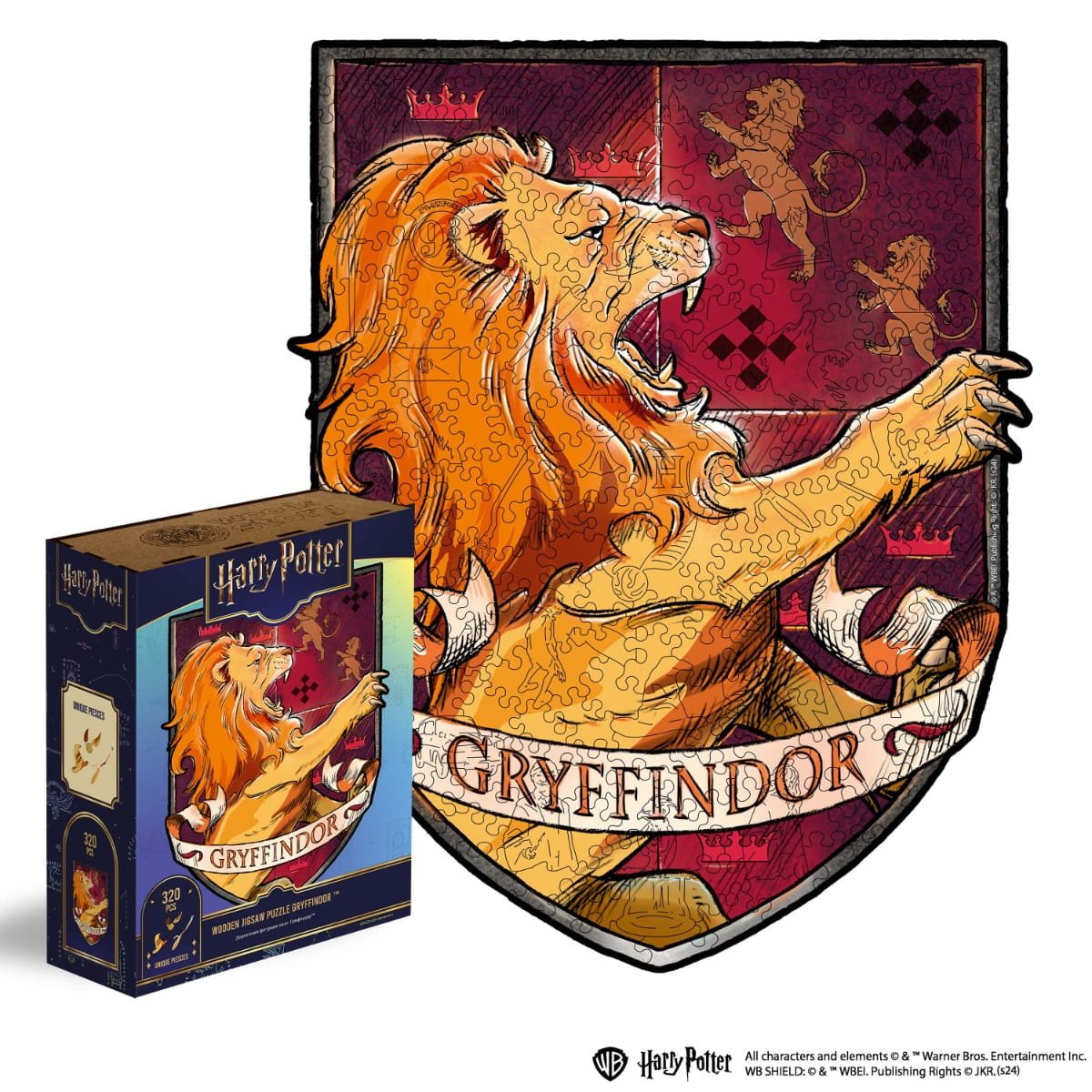 Wooden jigsaw puzzle Harry Potter Gryffindor™ Crest - Woods Story