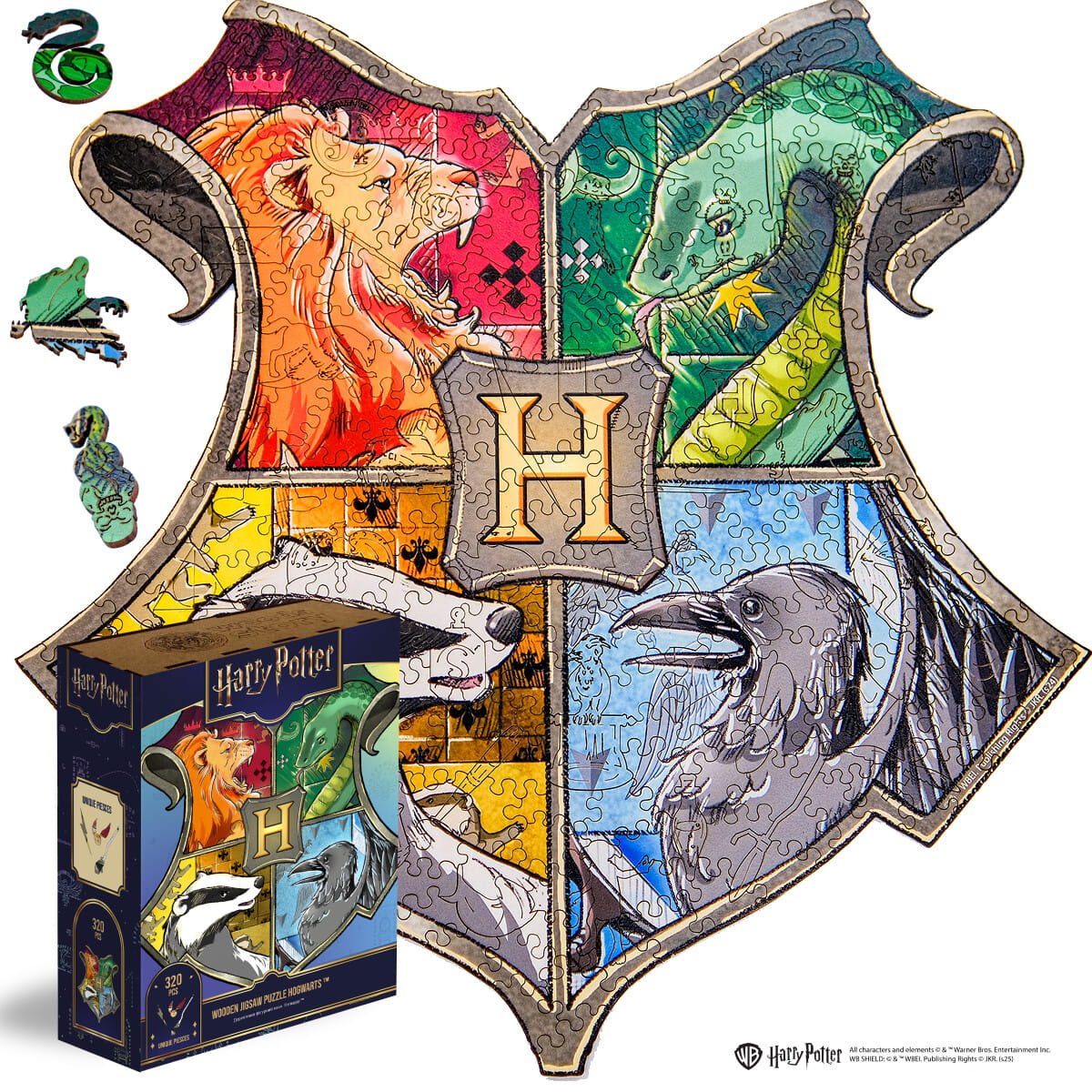 Wooden jigsaw puzzle Harry Potter Hogwarts™ Crest - Woods Story
