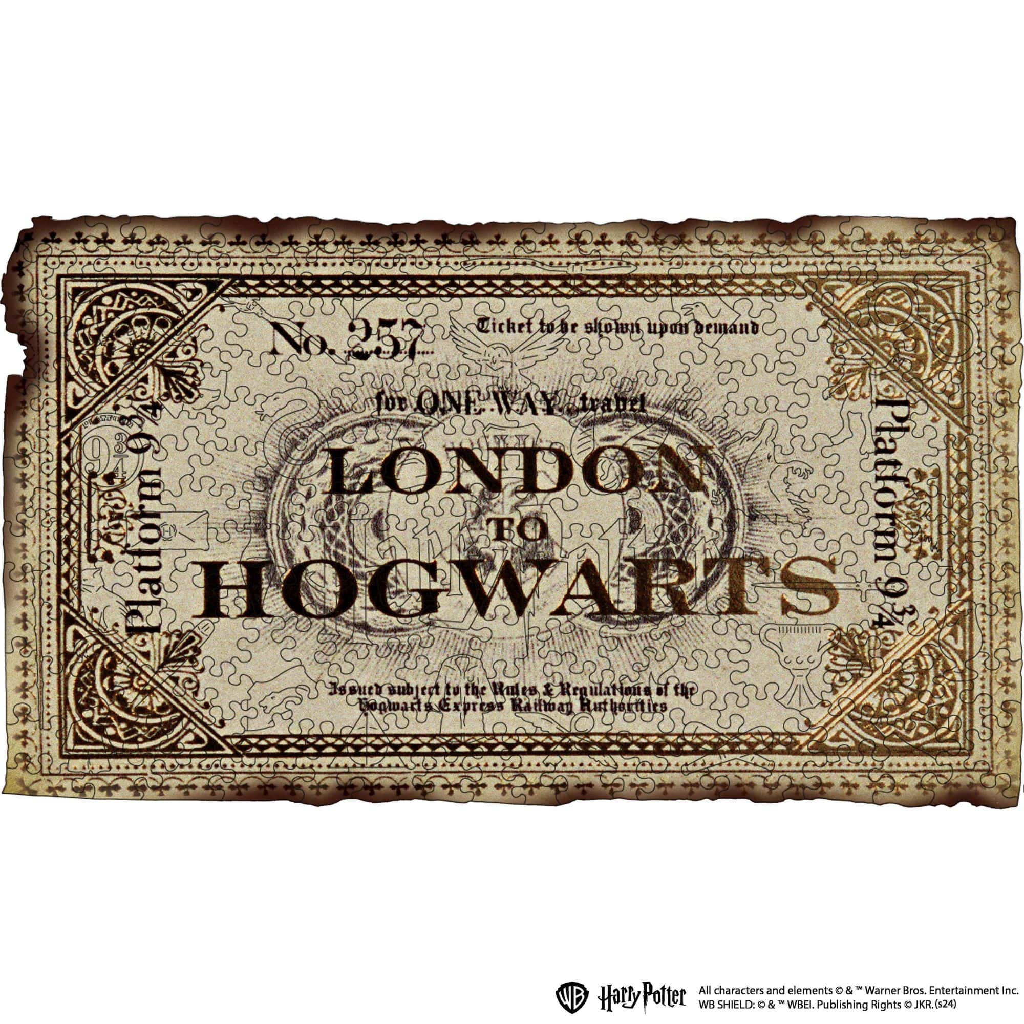 Wooden jigsaw puzzle Harry Potter – Hogwarts™ Express Ticket - Woods Story