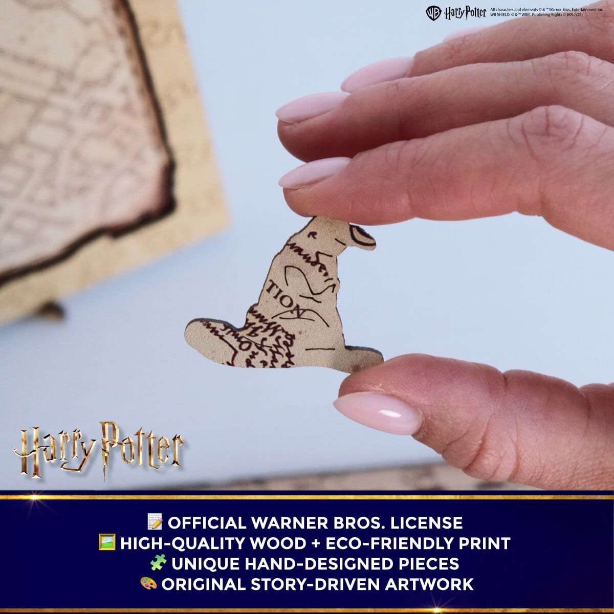 Wooden jigsaw puzzle Harry Potter™ Marauder’s Map - Woods Story