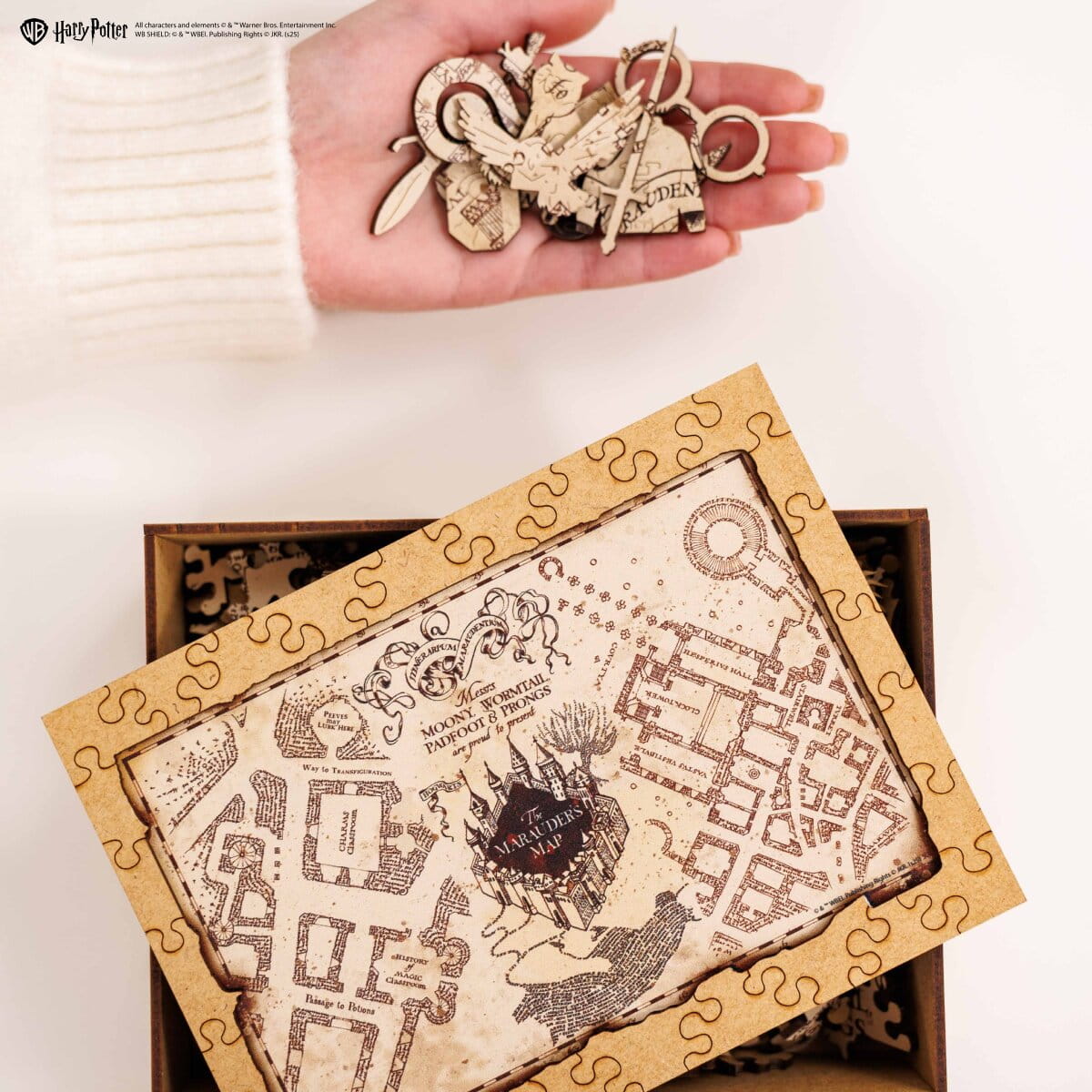 Wooden jigsaw puzzle Harry Potter™ Marauder’s Map - Woods Story