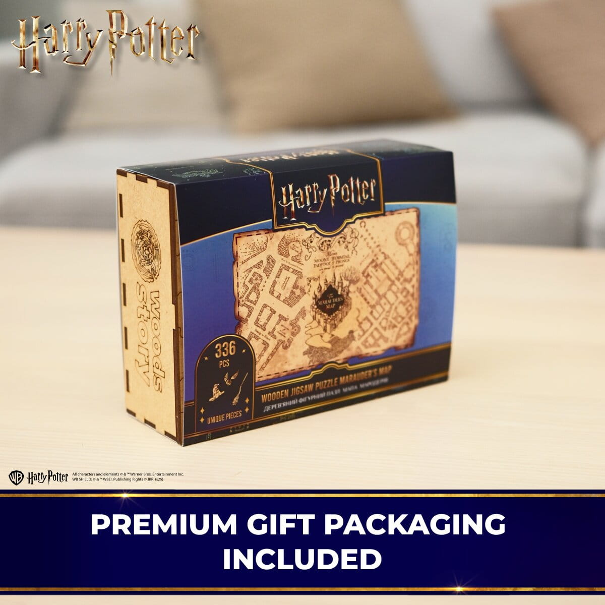 Wooden jigsaw puzzle Harry Potter™ Marauder’s Map - Woods Story