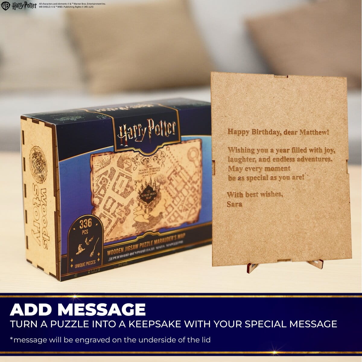 Wooden jigsaw puzzle Harry Potter™ Marauder’s Map - Woods Story