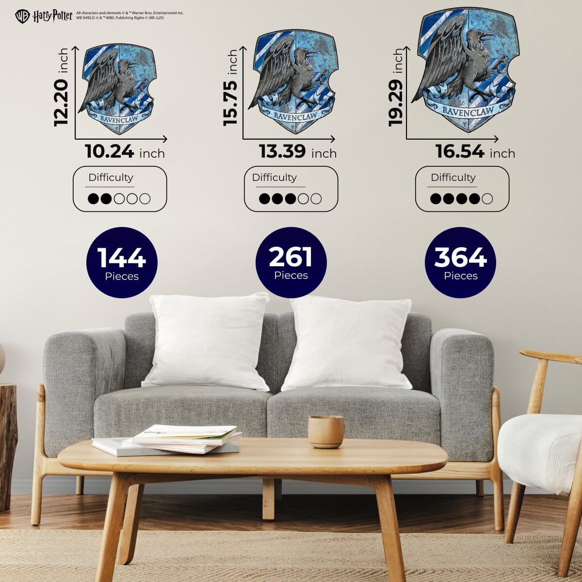 Wooden jigsaw puzzle Harry Potter Ravenclaw™ Crest - Woods Story