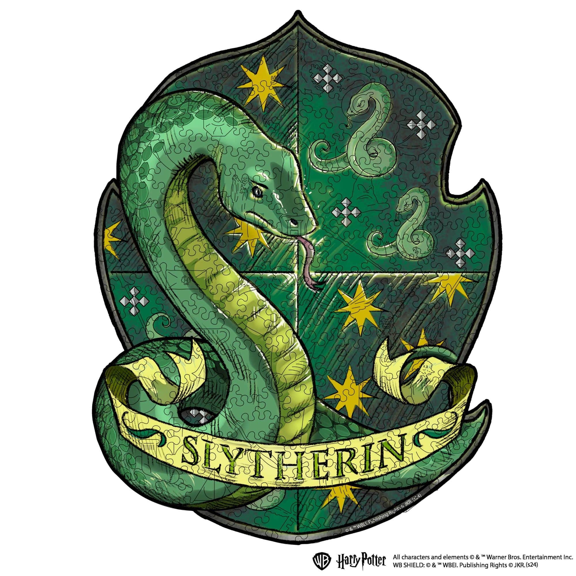 Wooden jigsaw puzzle Harry Potter Slytherin™ Crest - Woods Story