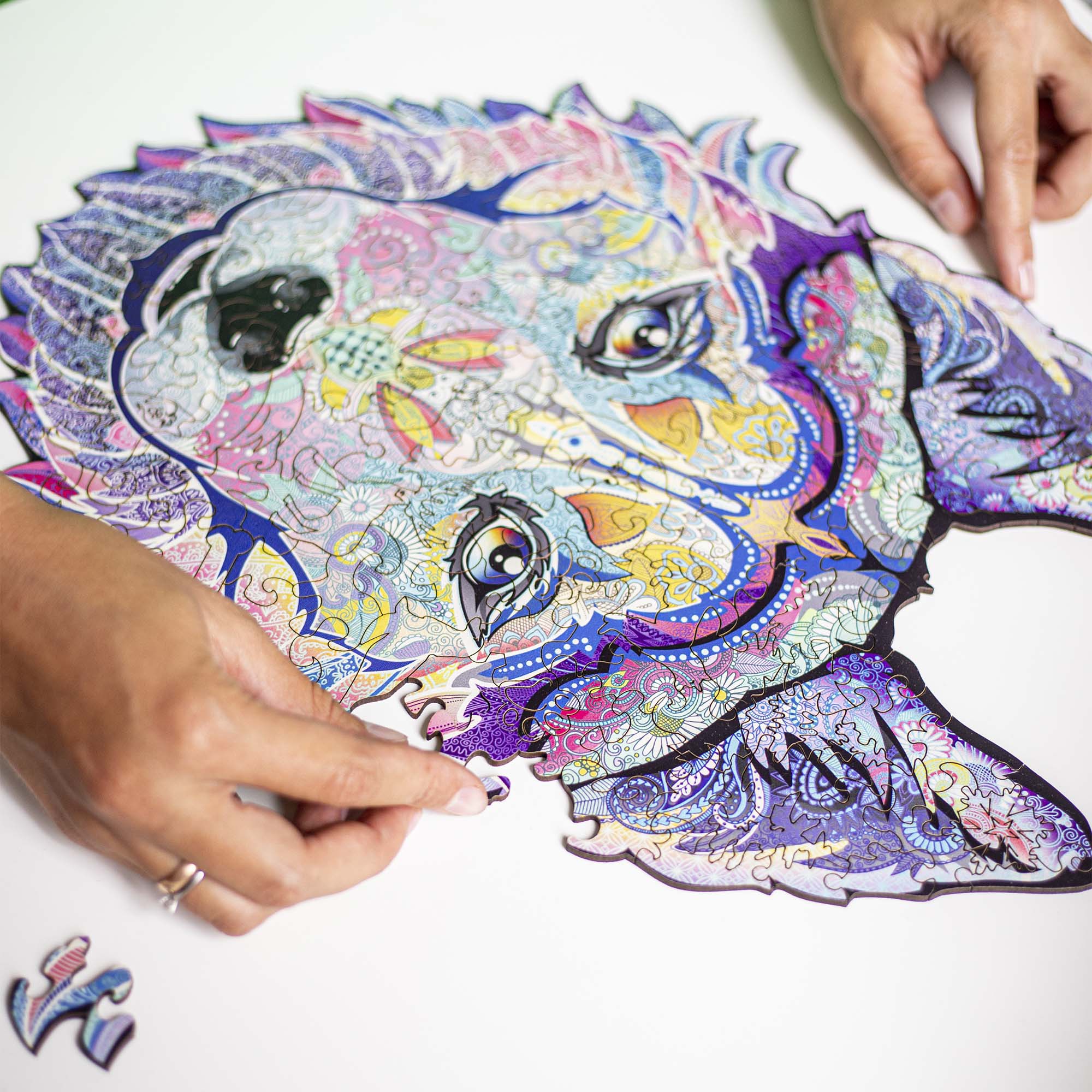 Wooden Jigsaw Puzzle Husky - Woods Story