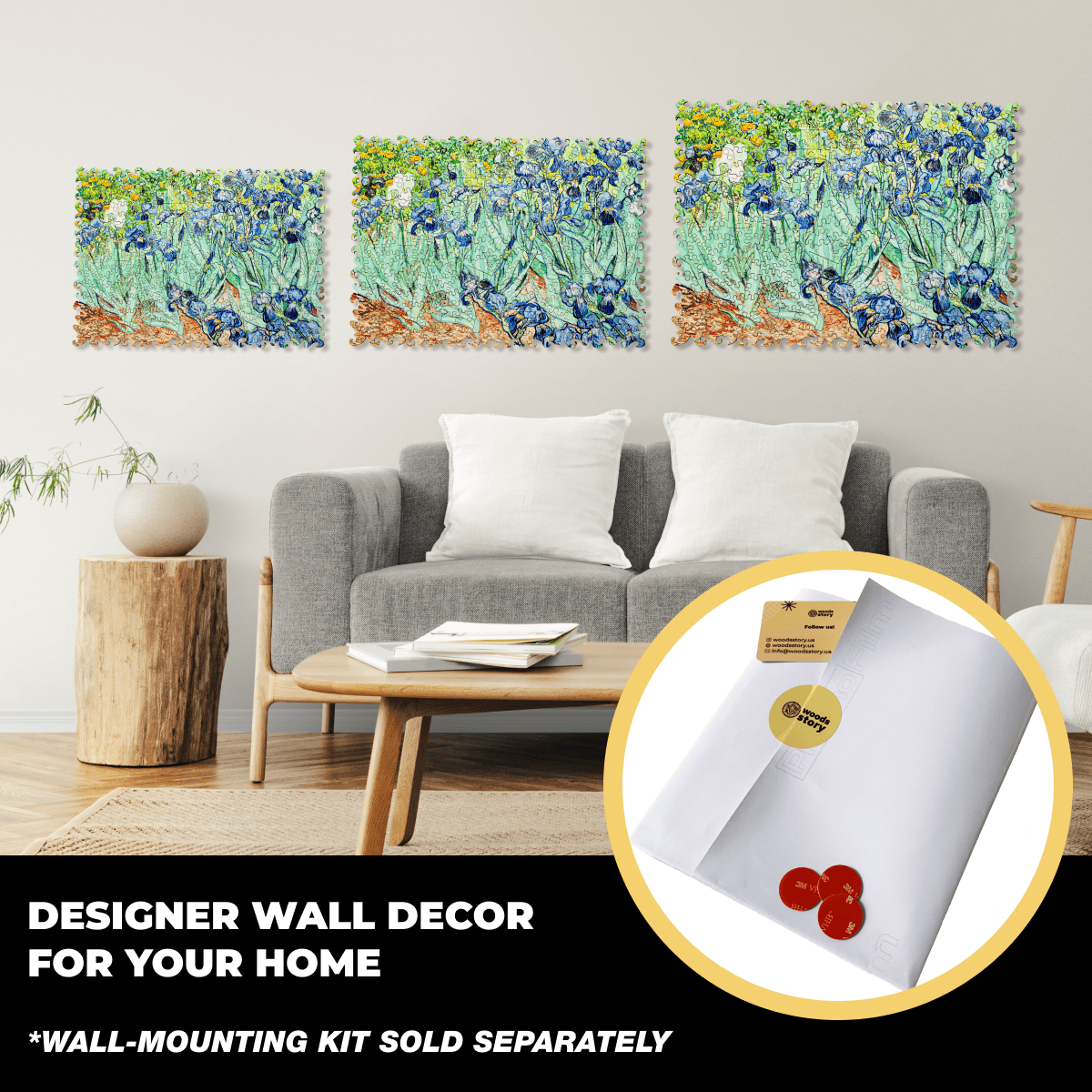 Wooden Jigsaw Puzzle Irises (Vincent Van Gogh) - Woods Story