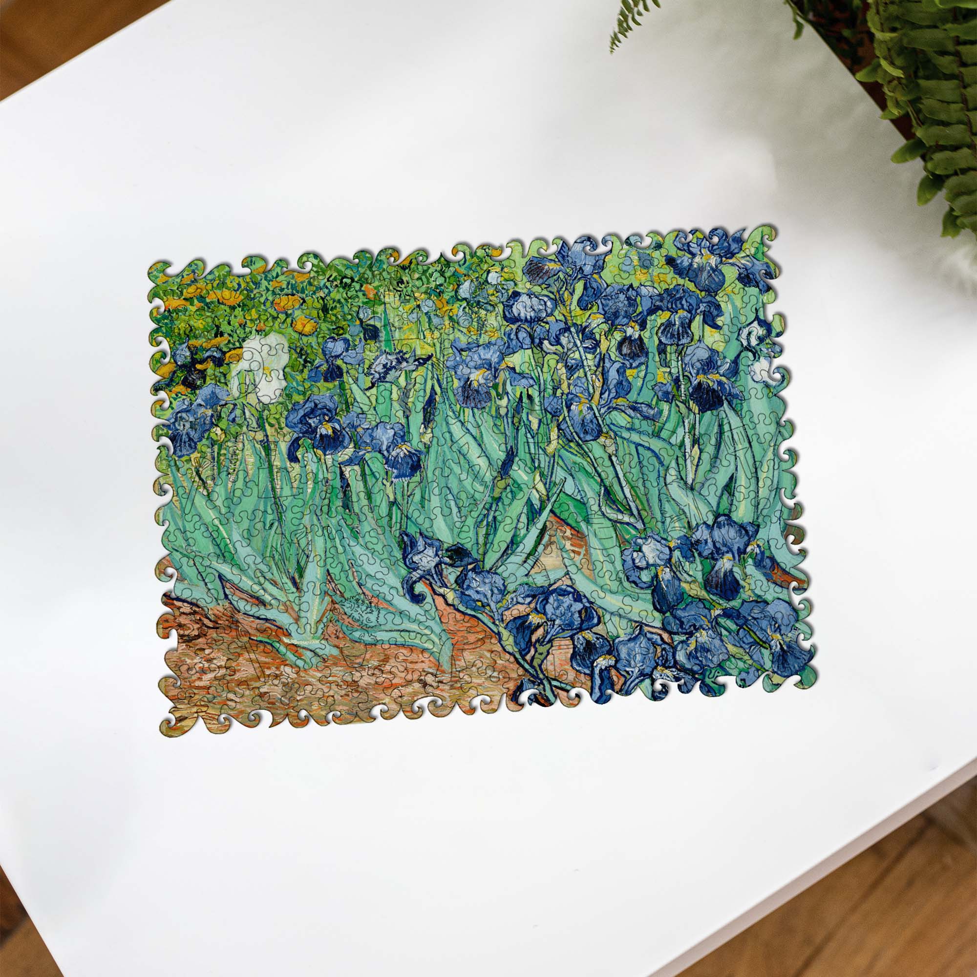 Wooden Jigsaw Puzzle Irises (Vincent Van Gogh) - Woods Story
