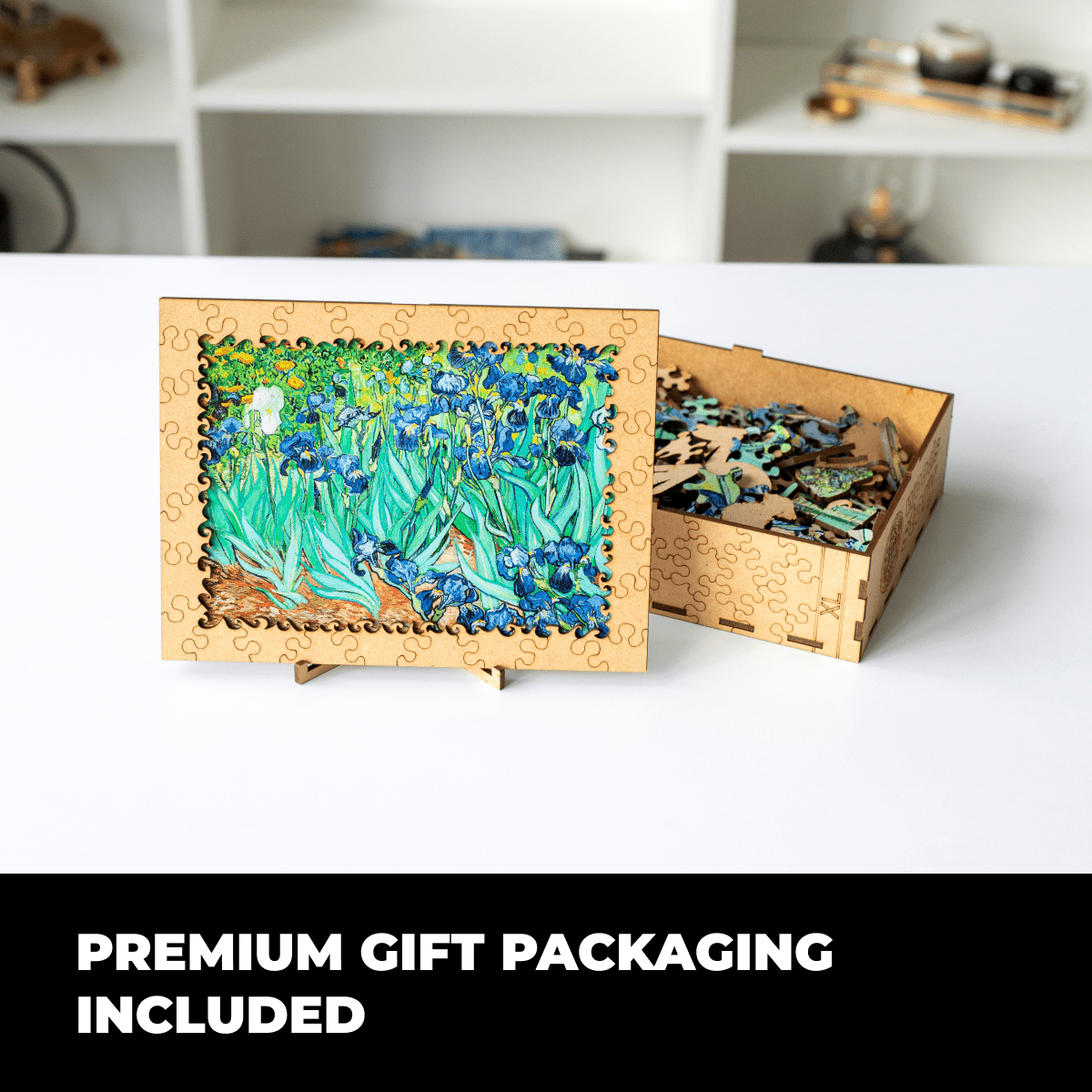 Wooden Jigsaw Puzzle Irises (Vincent Van Gogh) - Woods Story