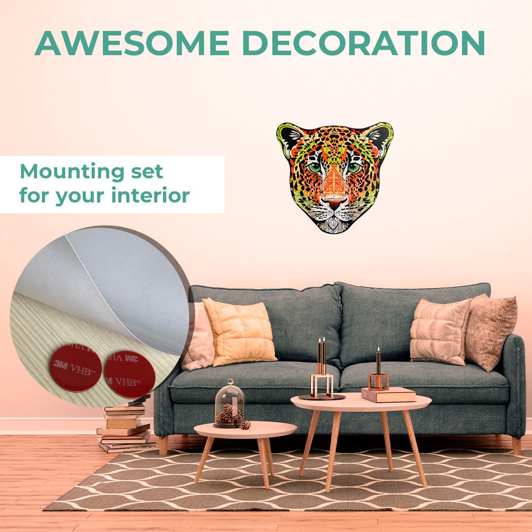 Wooden Jigsaw Puzzle Leopard - Woods Story
