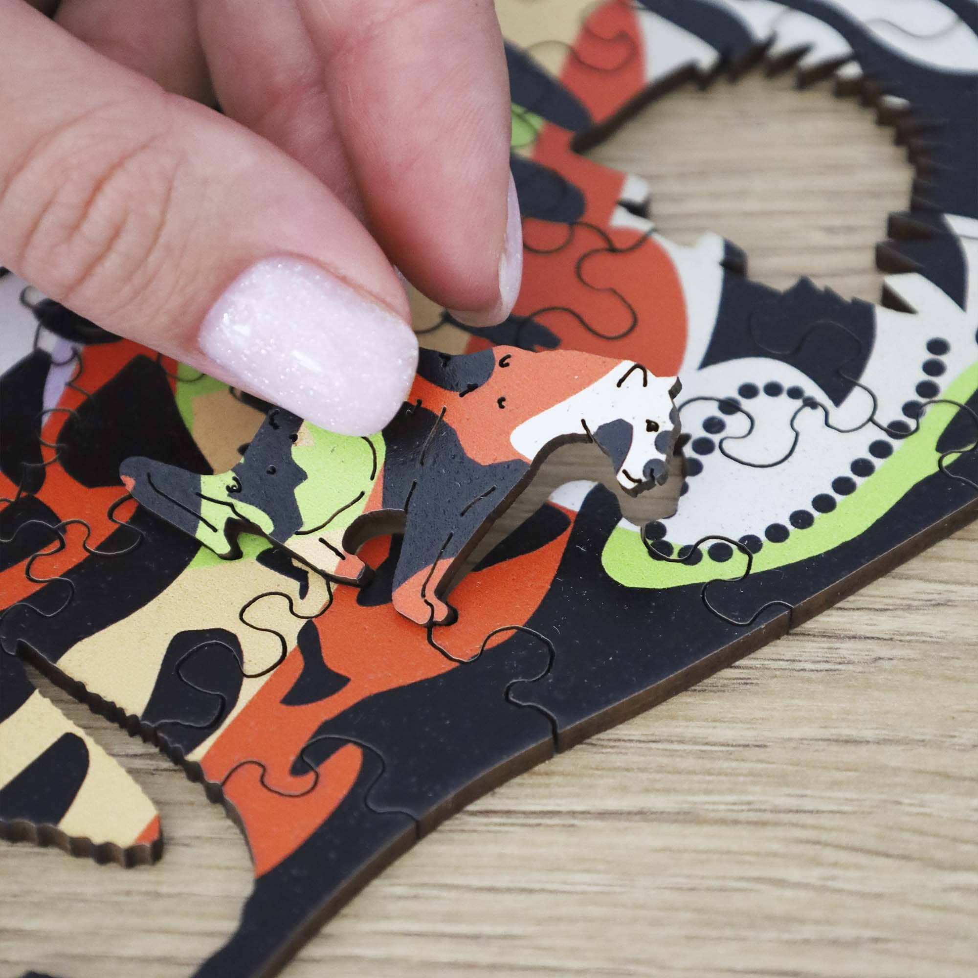Wooden Jigsaw Puzzle Leopard - Woods Story