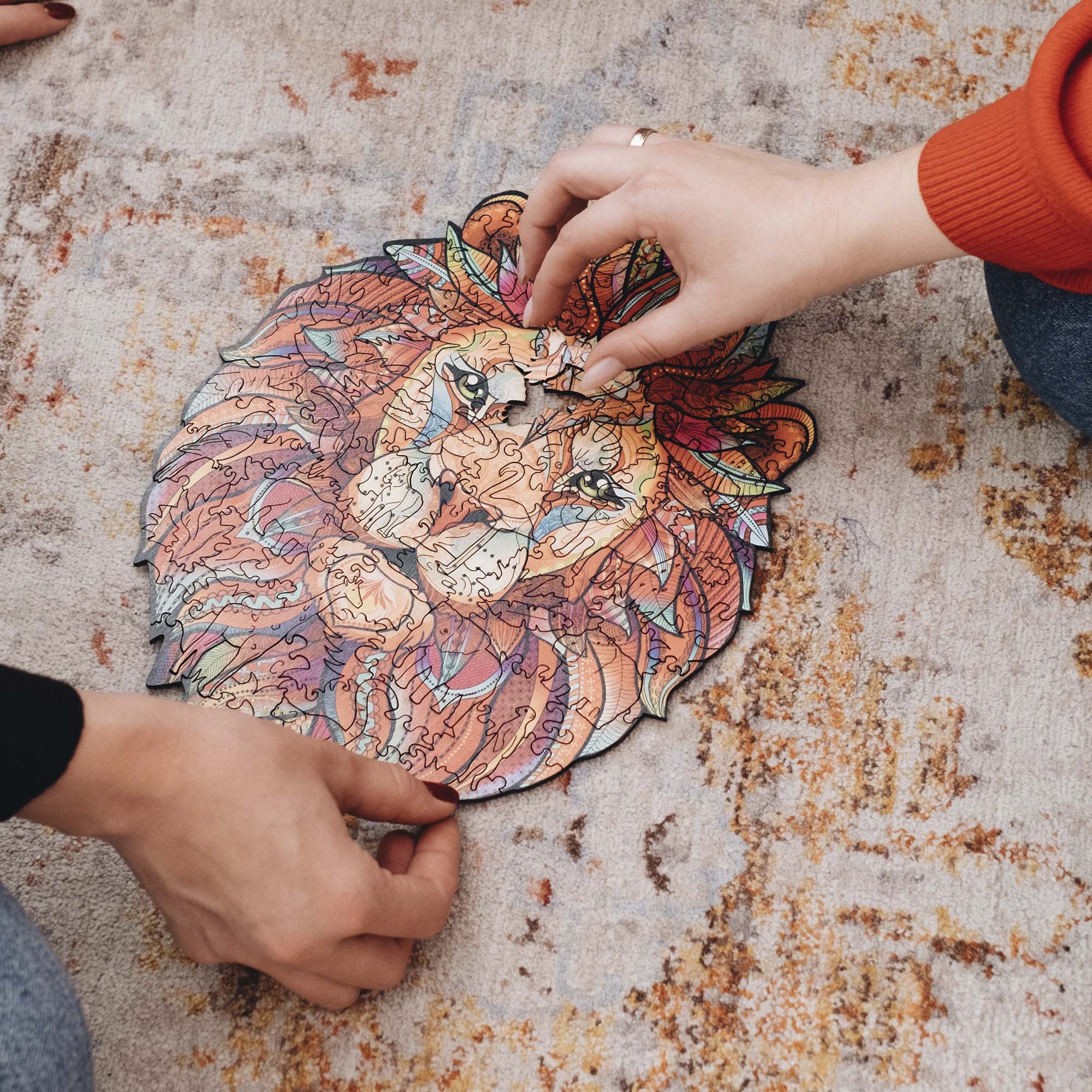 Wooden Jigsaw Puzzle Lion - Woods Story