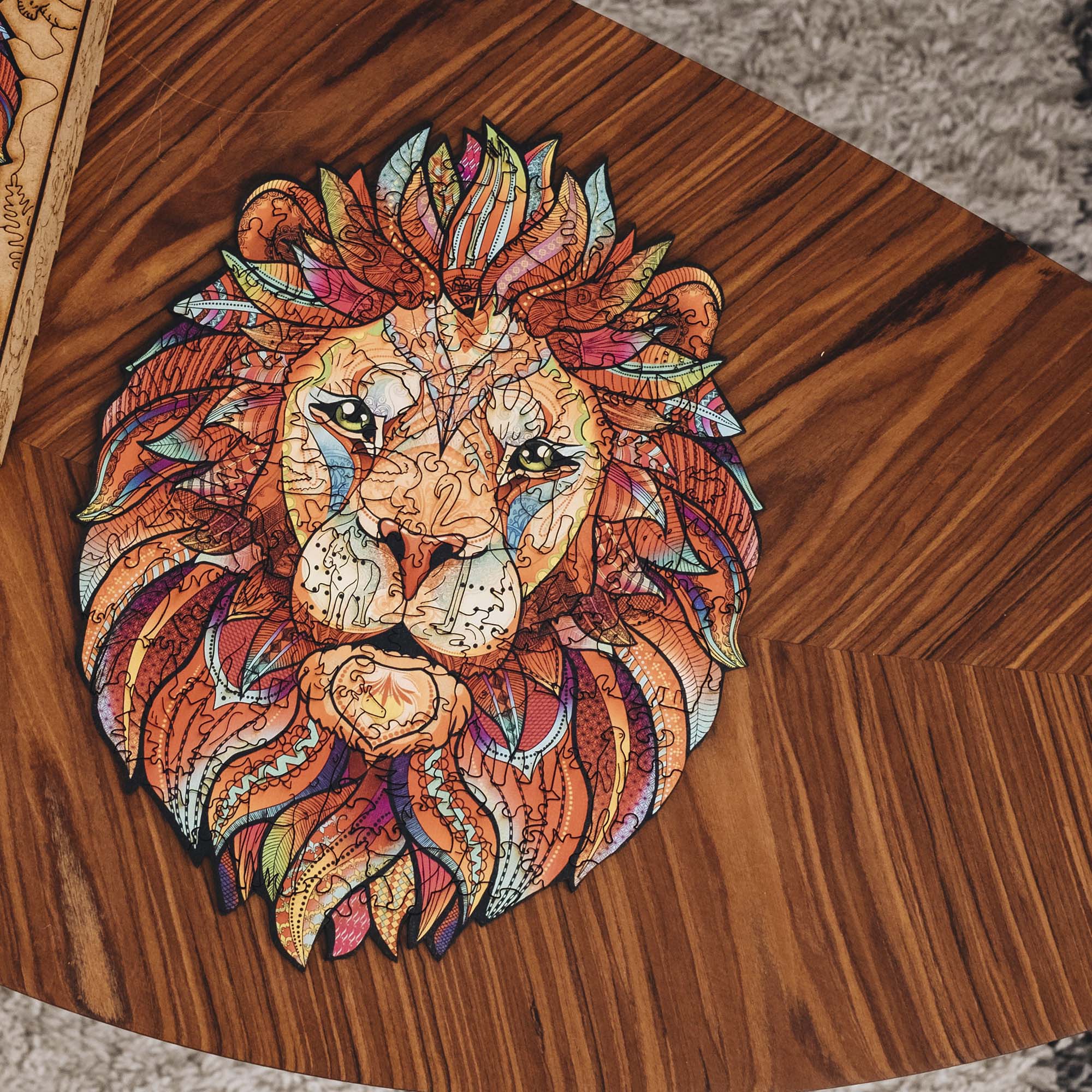 Wooden Jigsaw Puzzle Lion - Woods Story