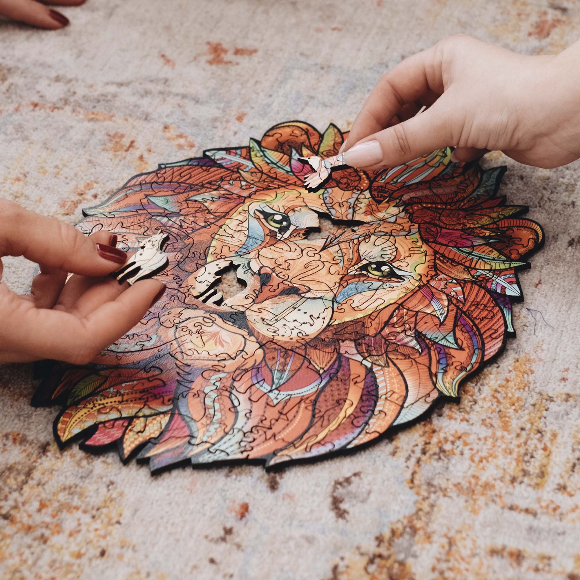 Wooden Jigsaw Puzzle Lion - Woods Story