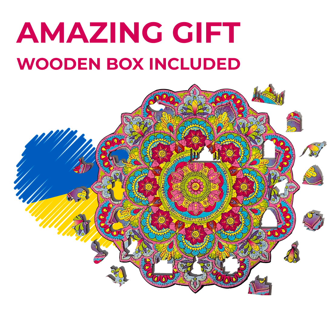 Wooden Jigsaw Puzzle Mandala - Woods Story